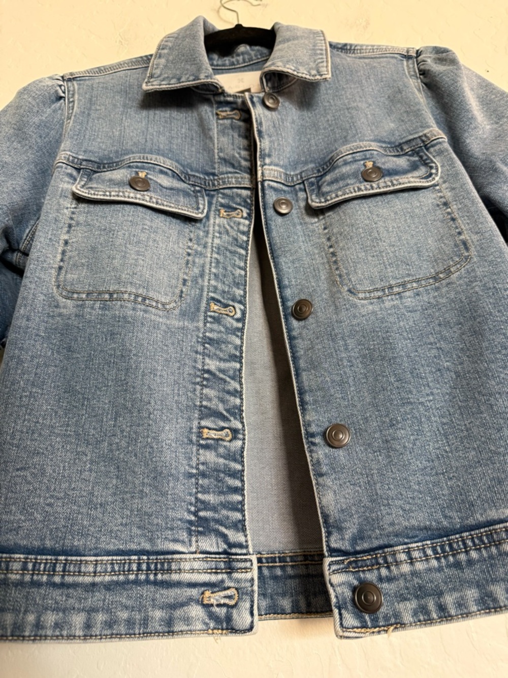 CASLON Short Sleeve Denim Jacket - Light Blue - Small - Picture 3 of 6